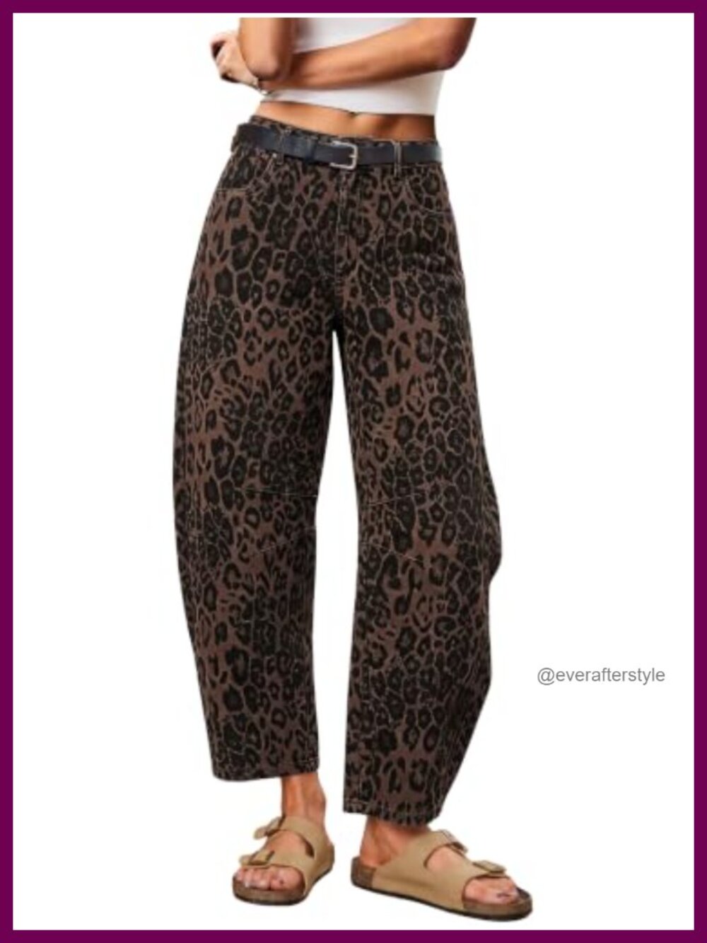 Sipaya Barrel Jeans Mid Rise Baggy Cropped Ankle Denim Pants